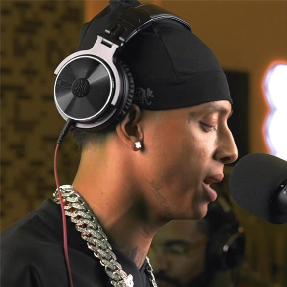 Wired Over Ear Headphones Studio Monitor & Mixing DJ Stereo Headsets with 50mm - Picture 3 of 6